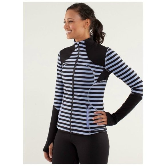 lululemon athletica Jackets & Blazers - Lululemon Forme Sea Stripe Polar Haze Black Stripe